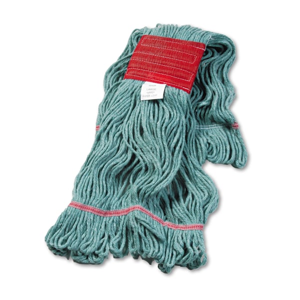 Boardwalk 5 in Looped-End Wet Mop, Green, Cotton/Synthetic, BWK503GNEA BWK503GNEA - main